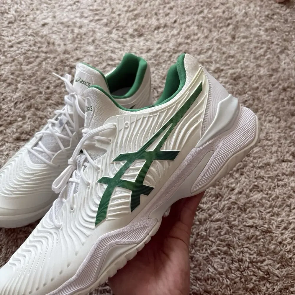 NWT Asics Court FF Novak White Green Australian Open Tennis Shoes Men’s Size 15